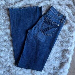 7 For All Mankind Dark Blue Flare Jeans